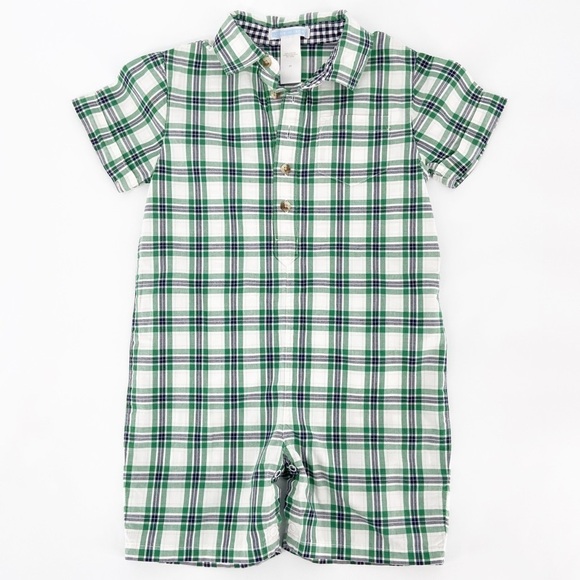 Janie And Jack Plaid Short One Piece 2T - Picture 1 of 5